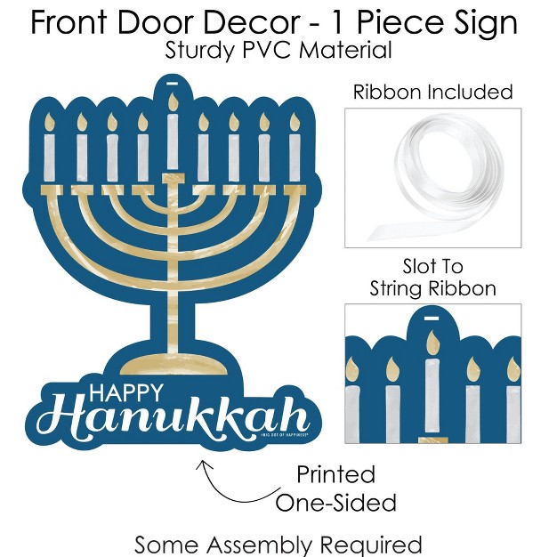 Big Dot Of Happiness Happy Hanukkah Hanging Porch Chanukah Holiday Party Outdoor Decorations Front Door Decor 1 Piece Sign