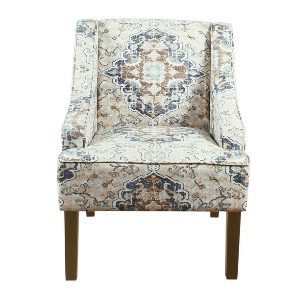 Porch and Den Holman Medallion Pattern Upholstered Swoop Armchair