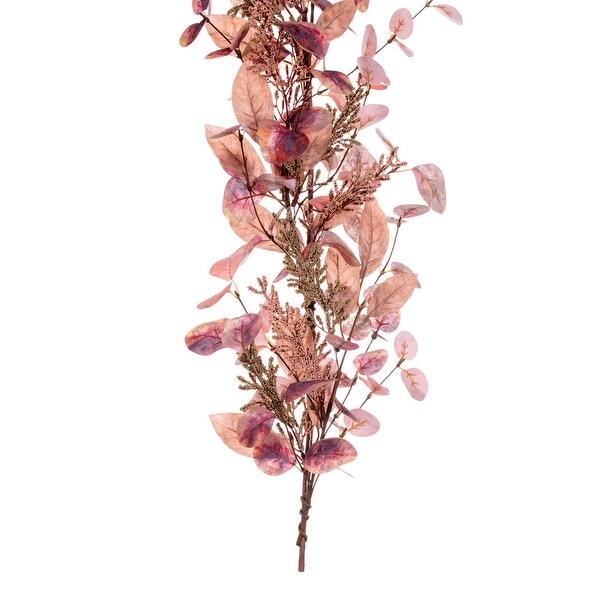 Vickerman 5' Dusty Rose Artificial Fall Eucalyptus and Berry Garland.