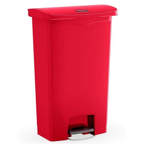 Rubbermaid Slim Jim 68L/18G Step Waste Bin， Red