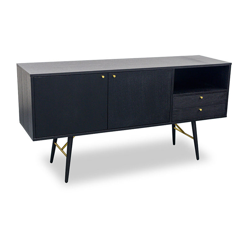 OMARI Sideboard Buffet 160cm - Black Ash