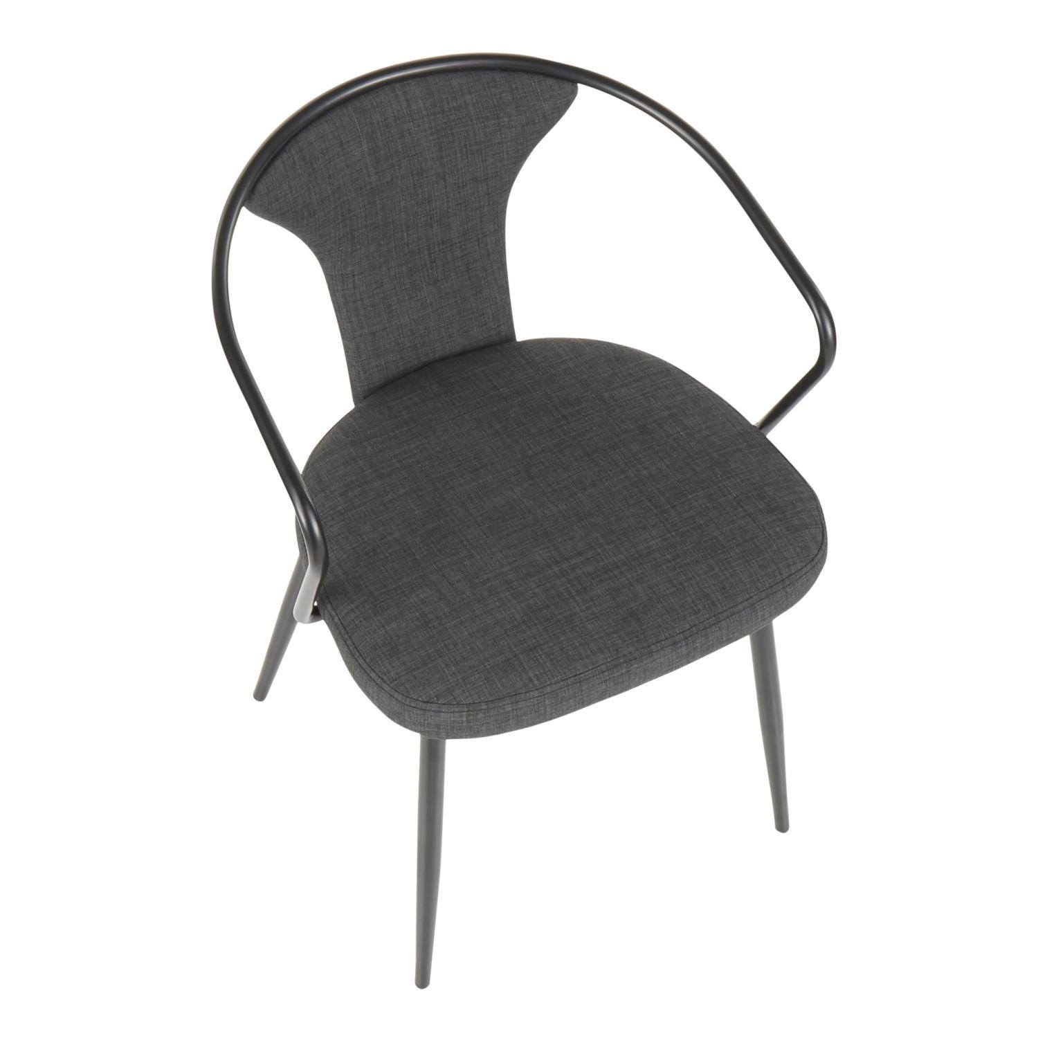 Lumisource Waco Upholstered Chair With Black And Grey Finish CH-WACOUP BKDGY