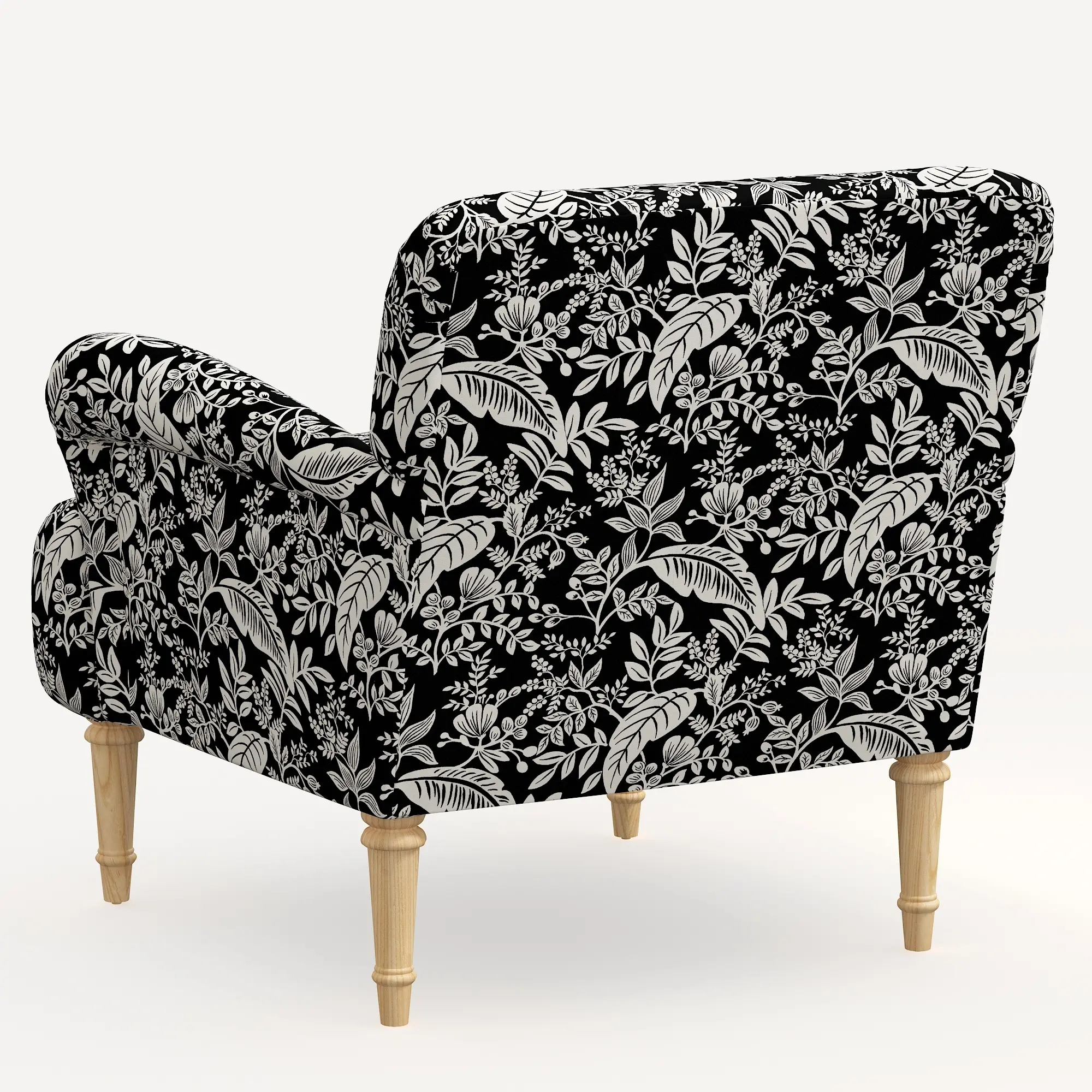 Rifle Paper Co. Bristol Canopy Black and Cream Accent Chair