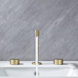 GIVING TREE 2-Handle Deck-Mount Modern Roman Tub Faucet Trim Kit with New Fashion Switch in Brushed Brass HDLTGY0004