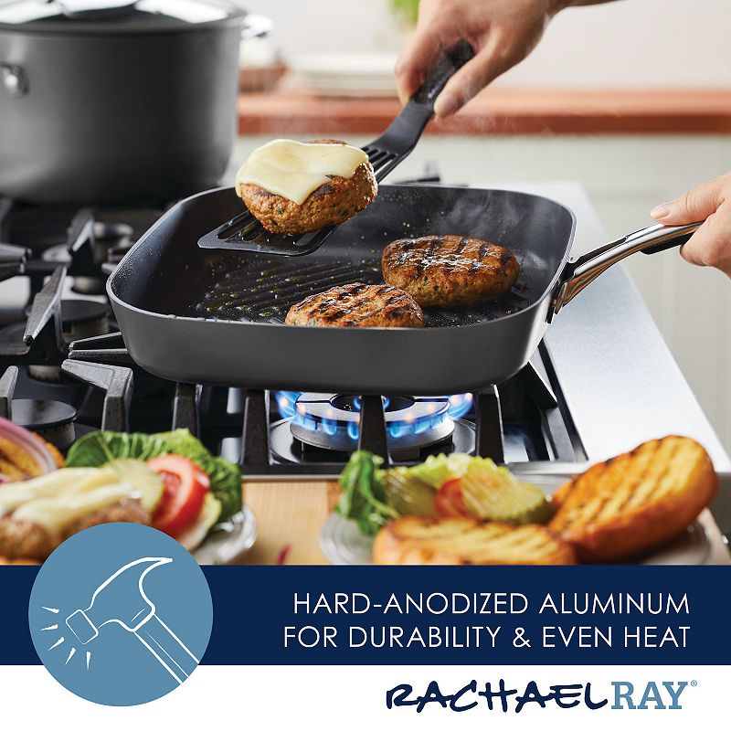 Rachael Ray Cook + Create 11-in. Hard-Anodized Nonstick Deep Grill Pan