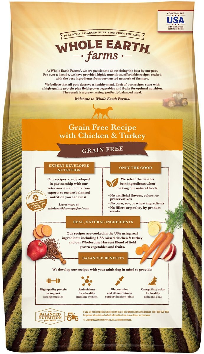 Whole Earth Farms Grain-Free Chicken and Turkey Recipe Dry Dog Food