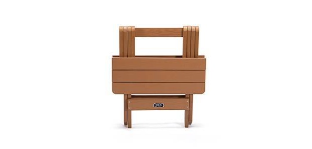 Outdoor Adirondack Portable Folding Side Table Brown Wellfor