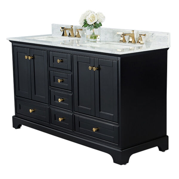 Audrey Black Onyx 60-Inch Vanity Console with Mirror