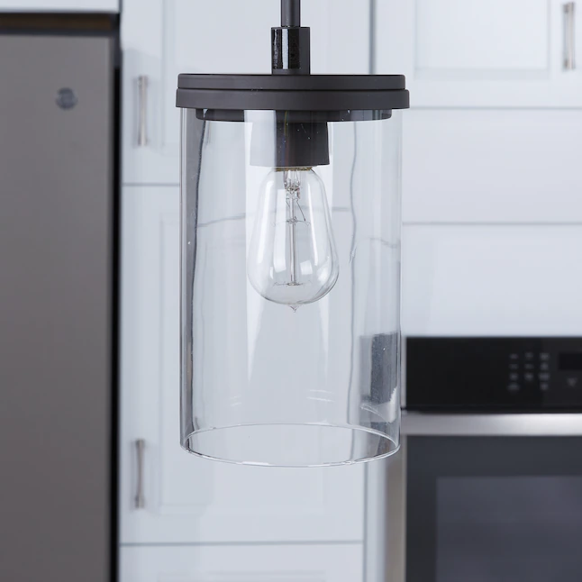 Kichler 43996OZ Crosby Olde Bronze Modern/Contemporary Clear Glass Cylinder Mini Pendant Light