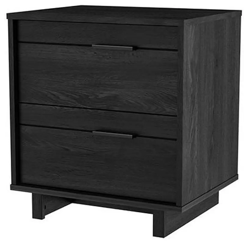 Flynn Modern Gray Oak Nightstand - South Shore