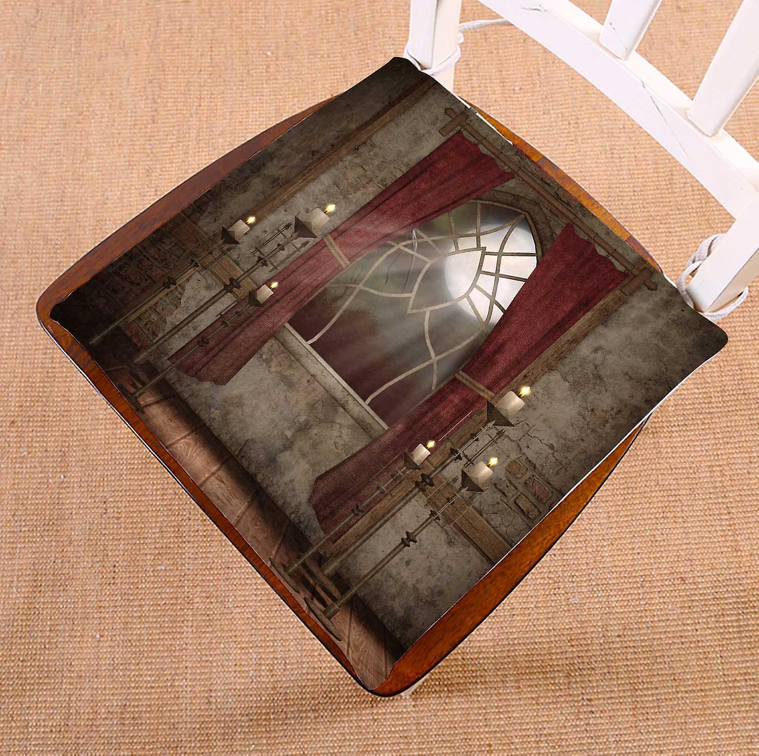 Castle Chamber Window Candelabras Chair Pads Chair Mat Seat Cushion Chair Cushion Floor Cushion 45x45 Cm