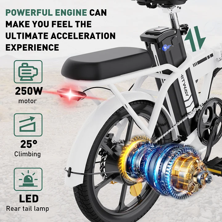 Direct factory prices white fat tyre cycle bike electric 250w 8.4ah teen small wheel bike for adults