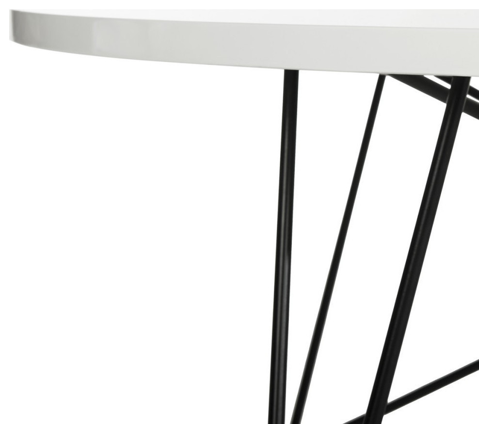 Roz Retro Mid Century Lacquer Coffee Table  Lacquer White/Black   Midcentury   Coffee Tables   by Rustic Home Furniture Deco  Houzz