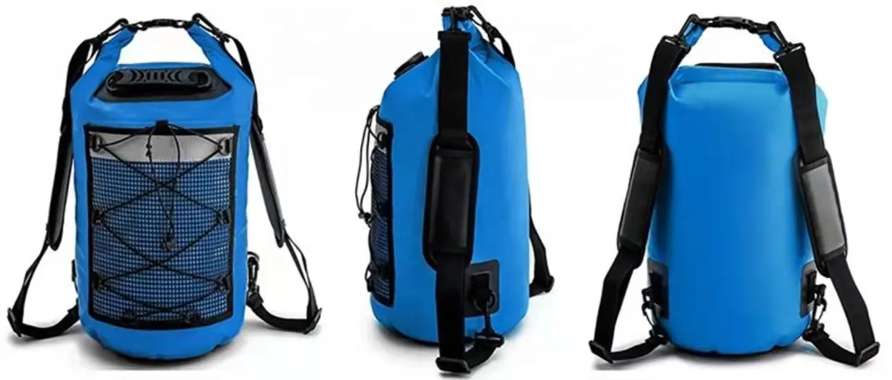 YUANFENG Camping Hiking Outdoor Waterproof Dry Bag with Reflective Tape Adjustable Net Strap