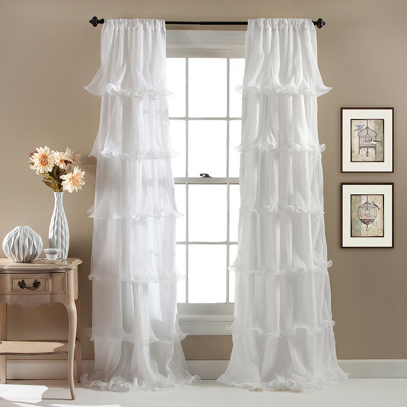 Lush Decor 1-Panel Nerina Sheer Window Curtain - 54'' x 84''