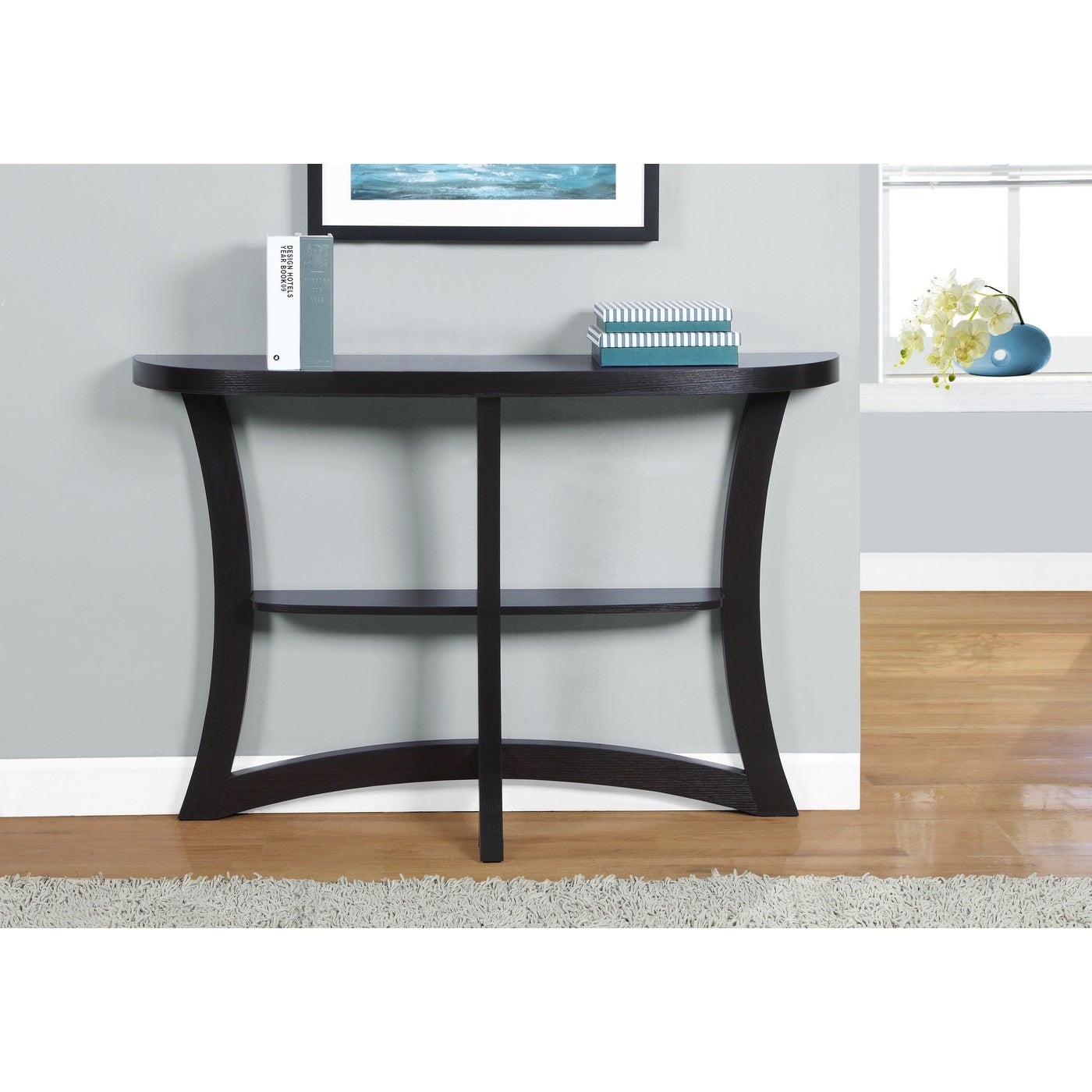 Cappuccino Hall Console 47nch Accent Table