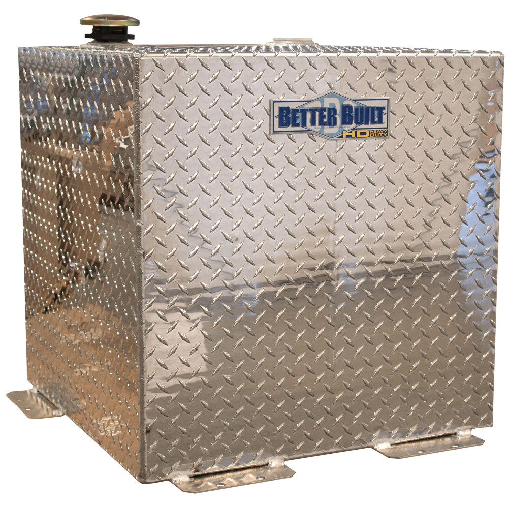 50 Gallon HD Series Square Transfer Tank, ALUMINUM, BRITE