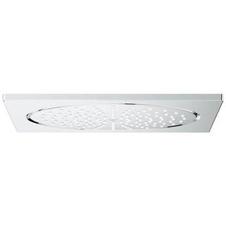 GROHE 1-Spray 10 in. Single Ceiling Mount Fixed Rain Shower Head in StarLight Chrome 27468000