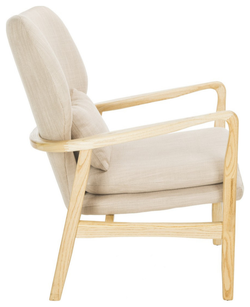 Carlie Accent Chair Beige/Natural   Midcentury   Armchairs And Accent Chairs   by V.S.D Furniture  Houzz