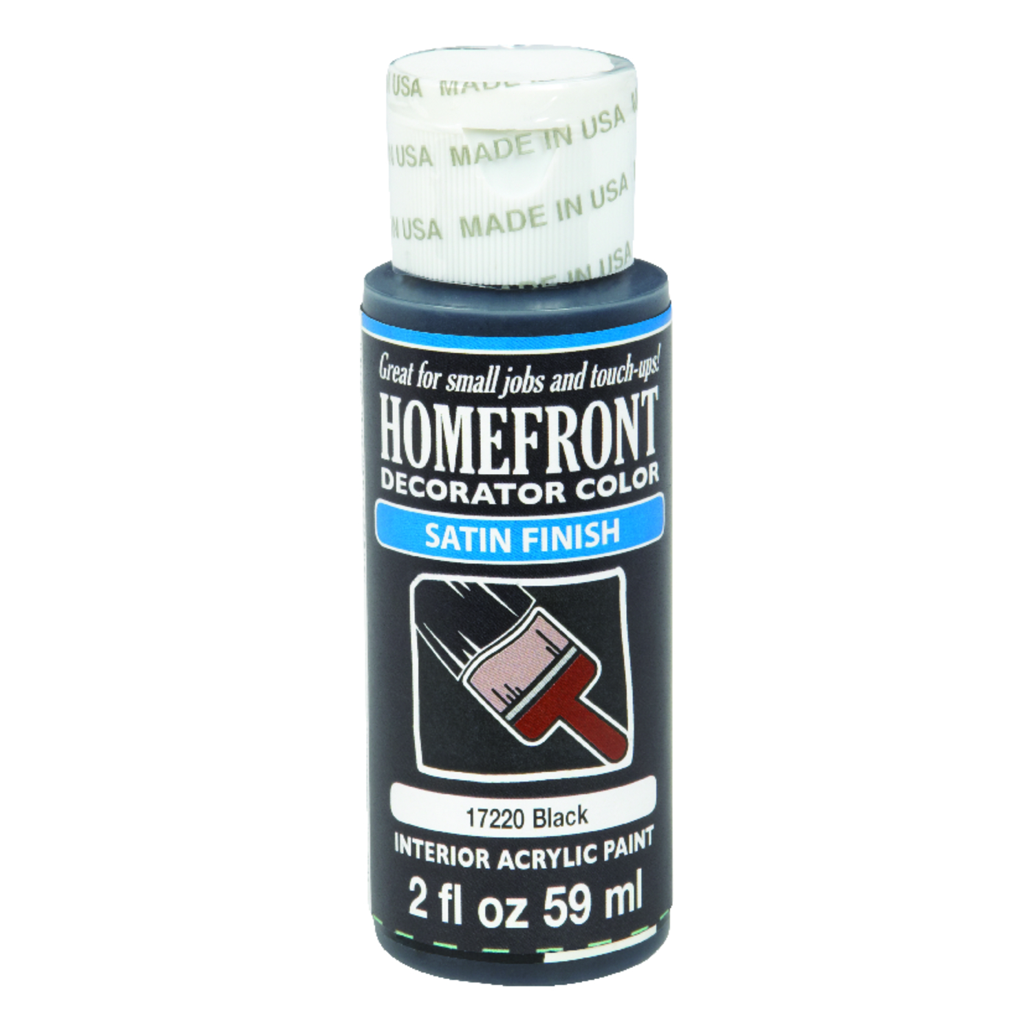 Homefront Satin Black Hobby Paint 2 oz