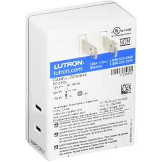 Lutron Caseta Smart Lighting Lamp Dimmer for Table Lamps 100W LED Bulbs (PD-3PCL-WH) PD-3PCL-WH