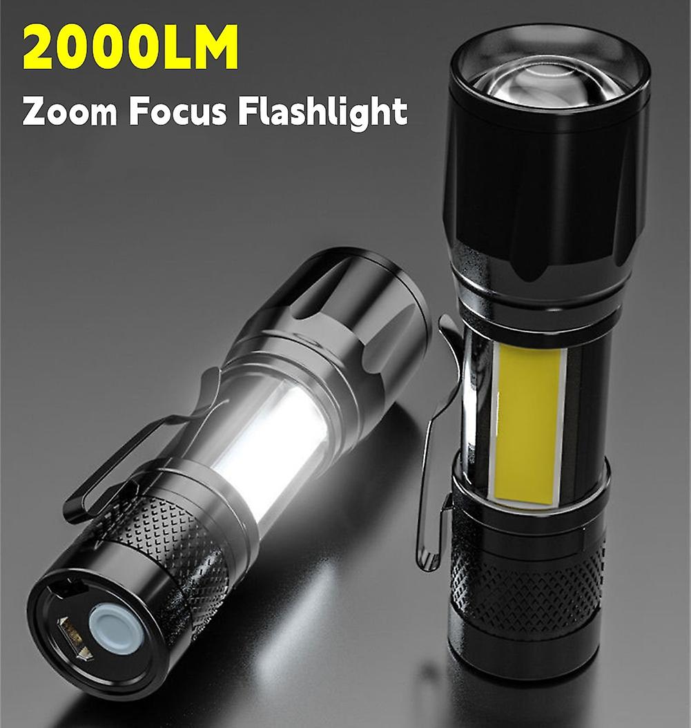 Zoom Focus Flashlight Rechargeable Led Flashlight Zoom Torch Outdoor Camping Lamp Led Lantern