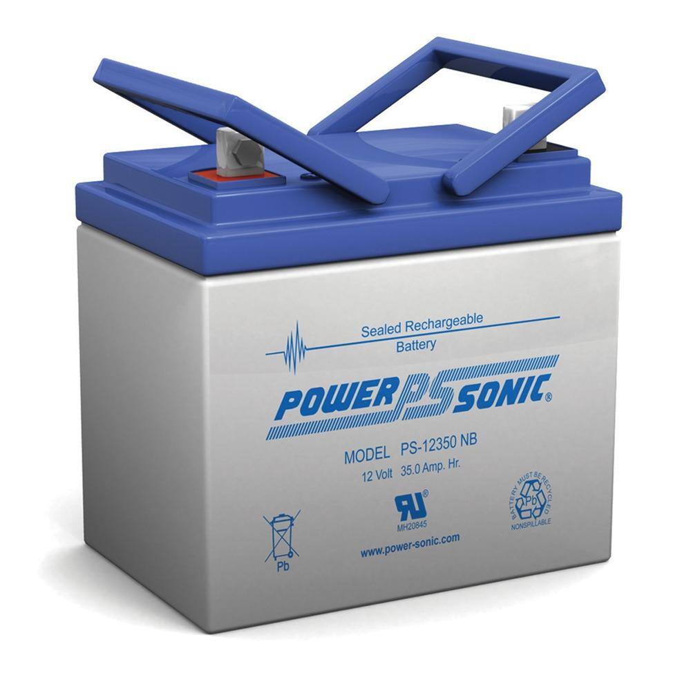 Power-Sonic 12-Volt 35 Ah Nut and Bolt Terminal Sealed Lead Acid (SLA) Rechargeable Battery PS-12350