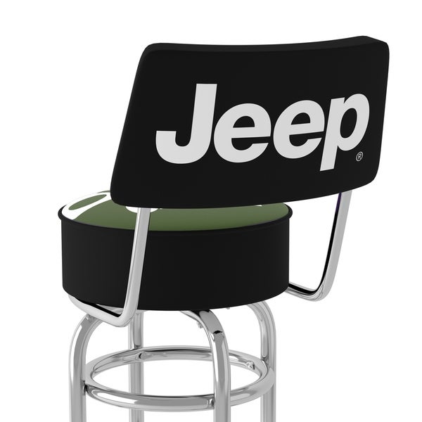 Jeep Grille 2 360 Degree Swivel Barstool with Foam Padded Seat And Back - 20 x 20 x 31