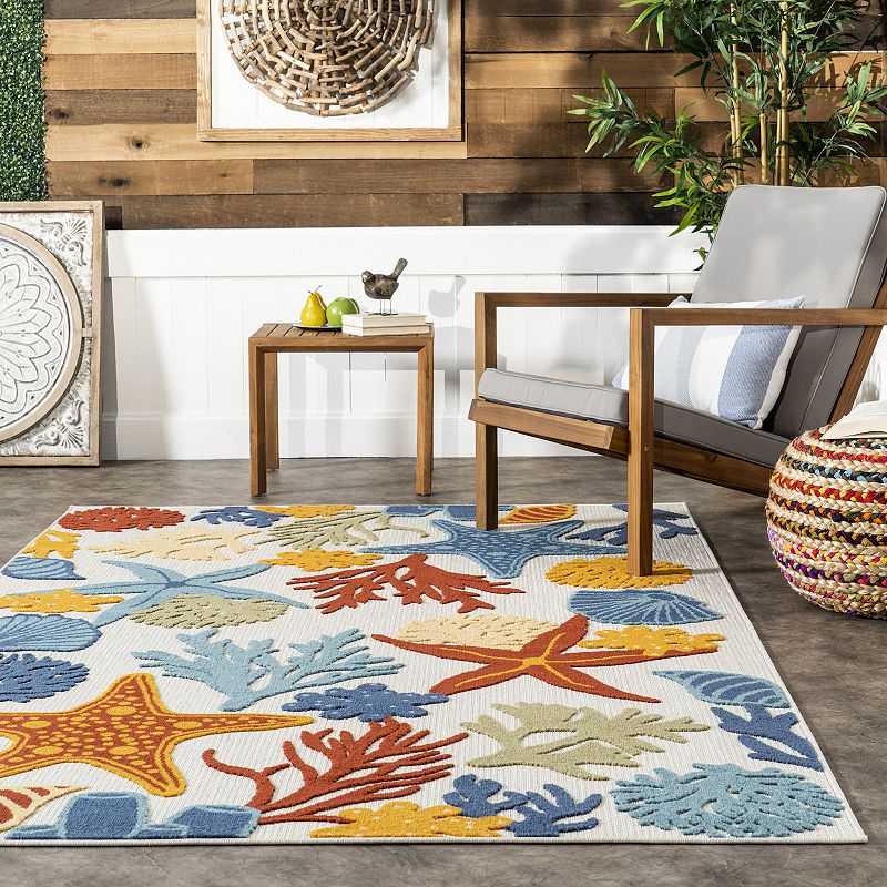 nuLoom Kourtney Nautical Starfish Indoor/Outdoor Area Rug