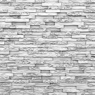 A La Maison Ceilings Stone Plain White 2 ft. x 2 ft. Seamless Foam Glue-up 3D Wall Panel (24 sq. ft.case) ST-SWP-PW-6