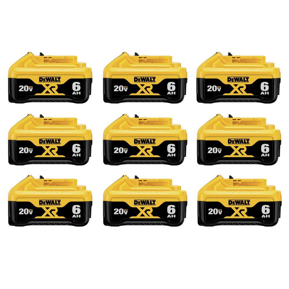 DW 20V MAX XR Premium Lithium-Ion 6.0Ah Battery (9 Pack) DCB206-9