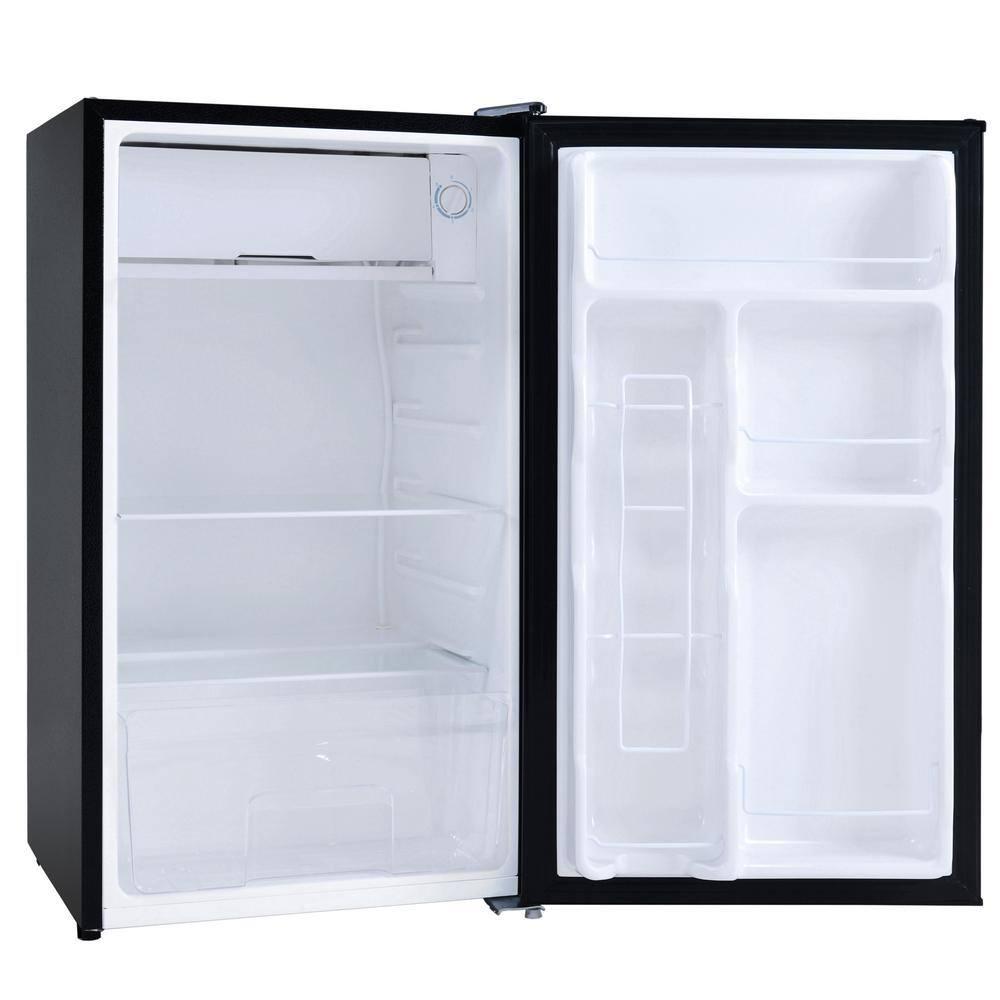 Boyel Living 32 cu ft Compact Mini Fridge in Black with Freezer Reversible Door and 5 Settings Temperature Adjustable