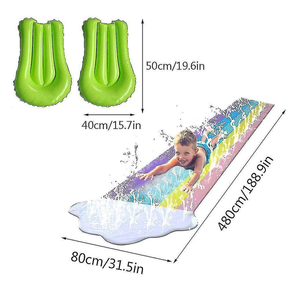 Water Slide Lanes Pvc Inflatable Slip And Slide Water Slide For Kids Summer Outdoor Toys Water Sport