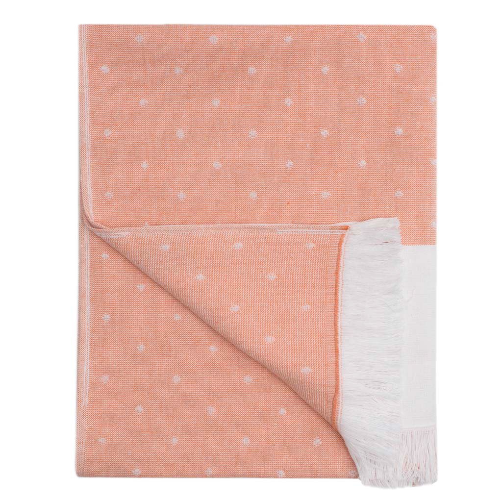 Coral Dot Fouta Bath Sheet