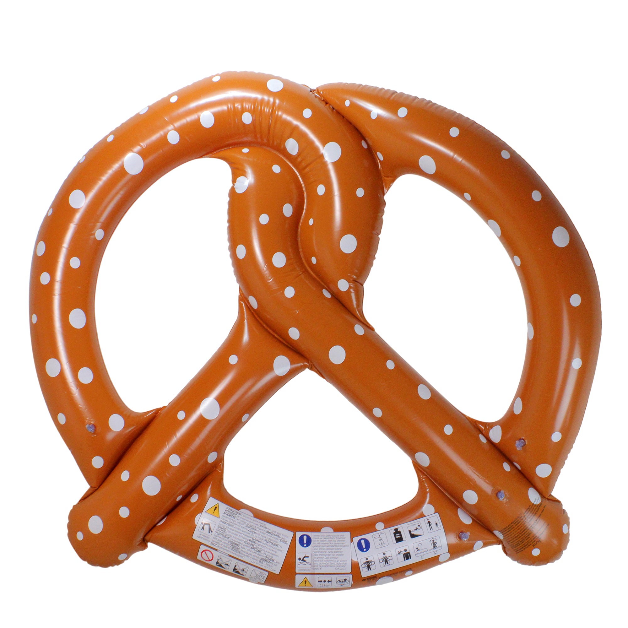 Swimline 60" Inflatable Giant Pretzel 3-Person Swimming Pool Float - Brown/White