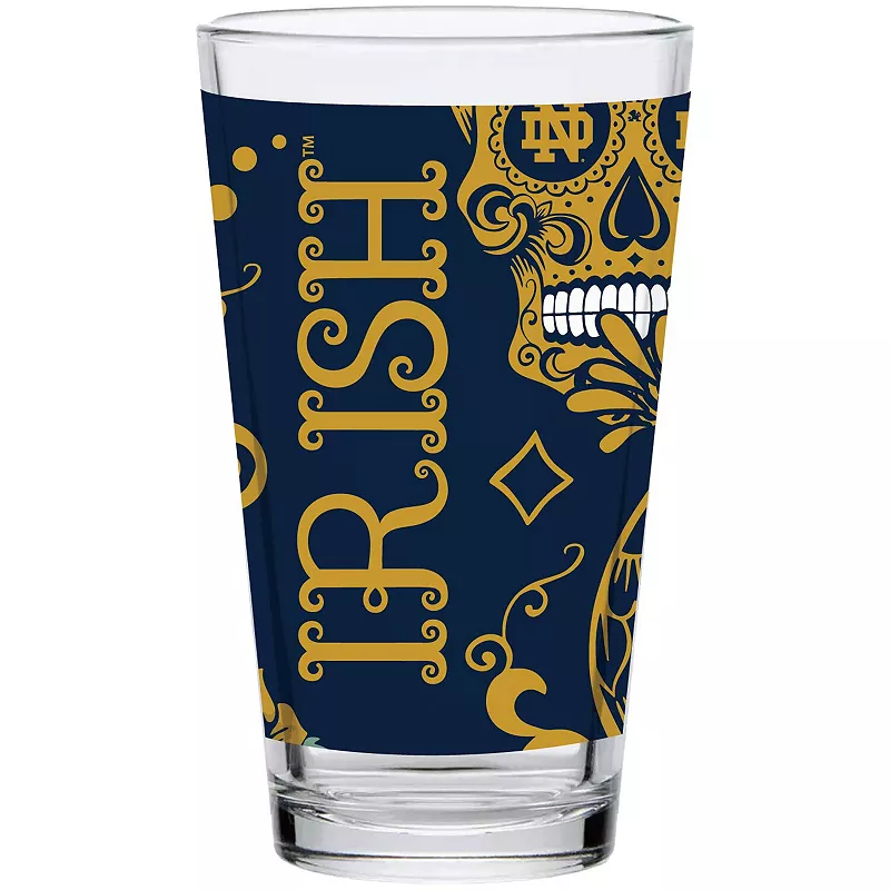 Notre Dame Fighting Irish 16oz. Dia de los Muertos Pint Glass