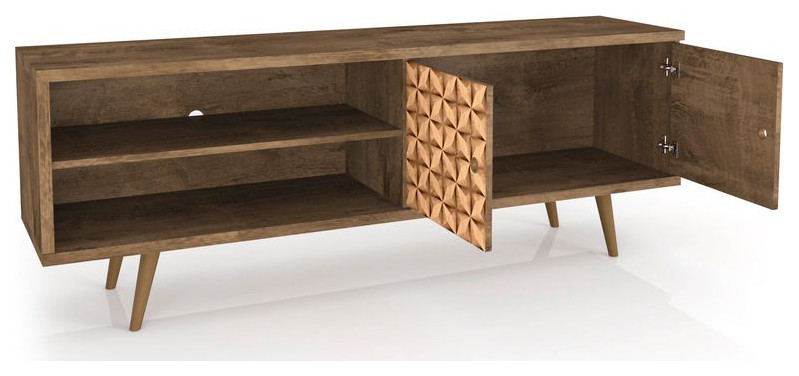 Liberty 62.99 quotTV Stand 201AMC97   Midcentury   Entertainment Centers And Tv Stands   by Morning Design Group  Inc  Houzz