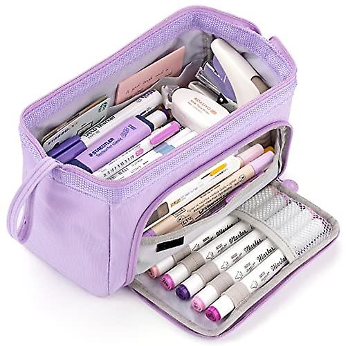 Double Sided Zipper Large Capacity  Pencil Case