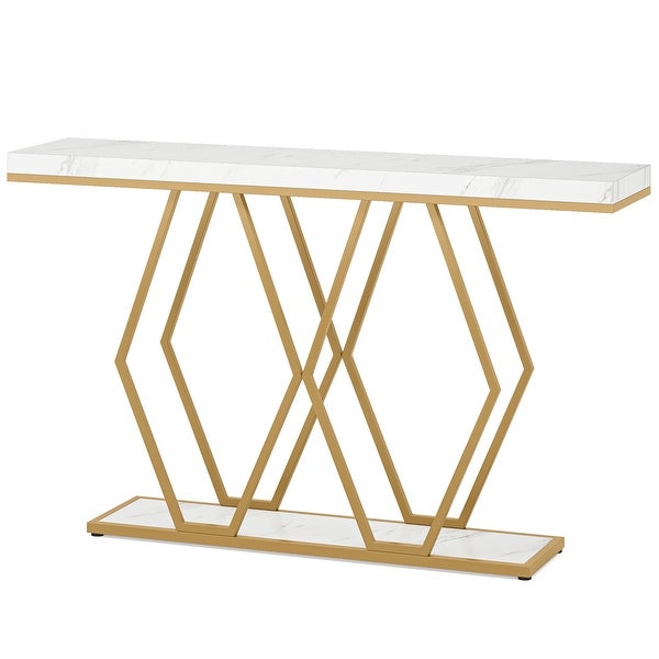 Modern Gold Console Table Sofa Table for Entrayway Living Room