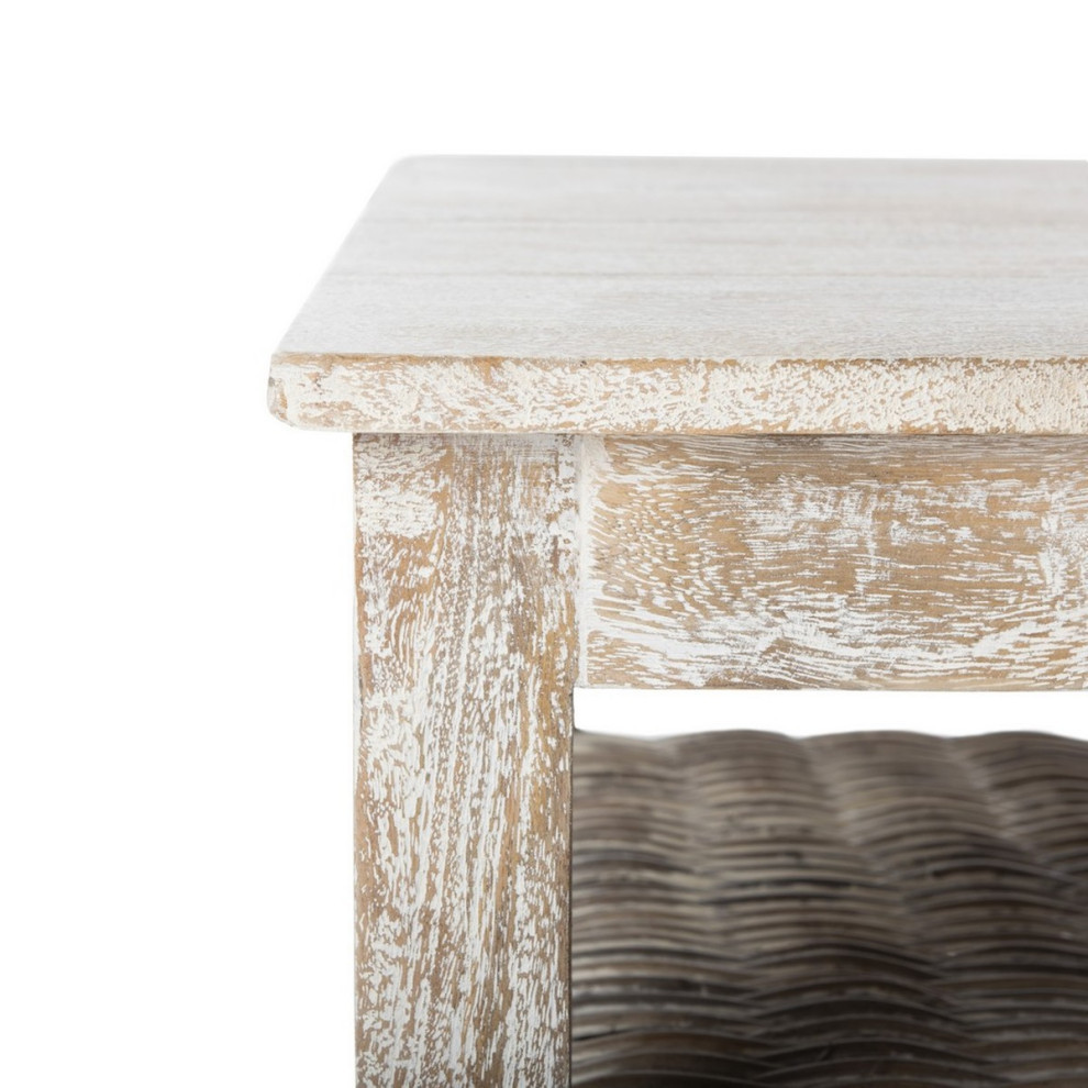 Gensie Coffee Table  White   Farmhouse   Coffee Tables   by Rustic Home Furniture Deco  Houzz