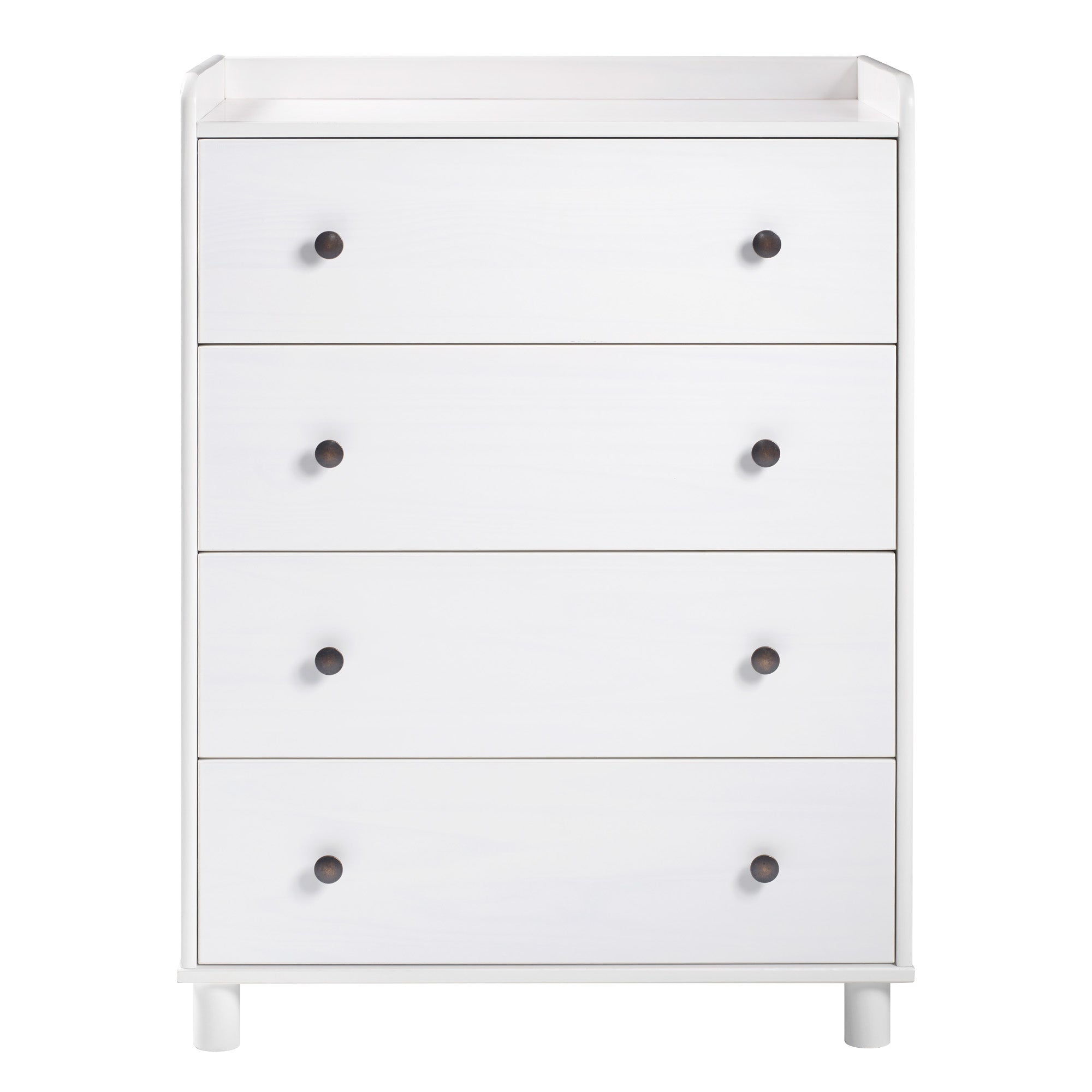 Manor Park Mid Century Modern Tray Top 4 Drawer Dresser, White