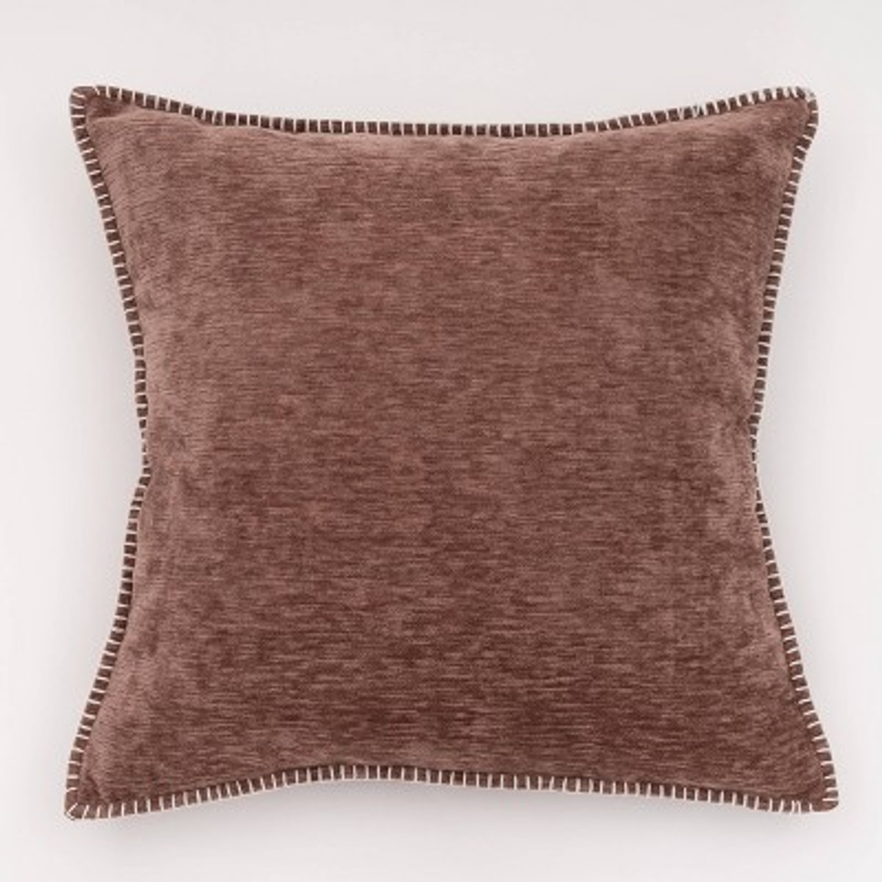 20x20 Oversize Junoesque Chenille Whipstitch Square Throw Pillow Dark Mauve - Evergrace