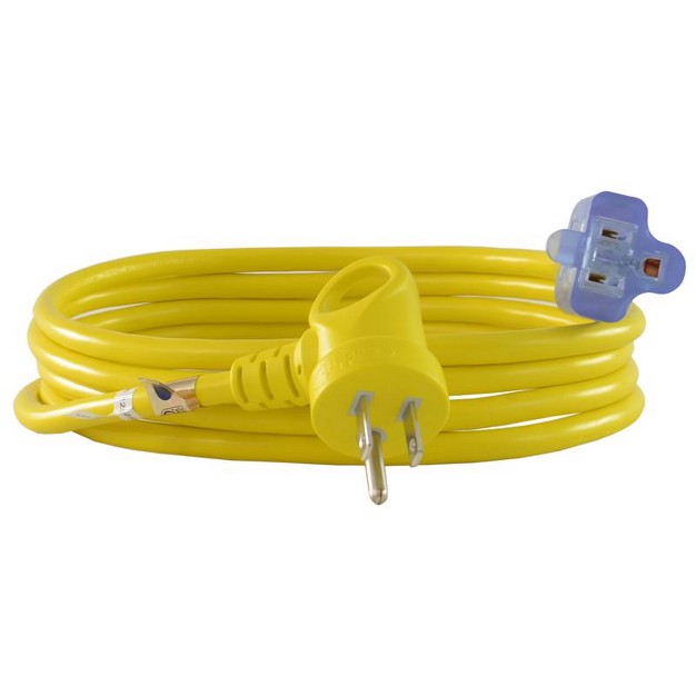 Conntek Indoor Or Outdoor 9 Ft L Yellow Extension Cord 16 3 Sjtw