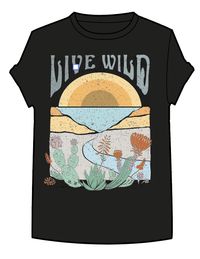 Live Wild Recycled Cotton T-Shirt - Black