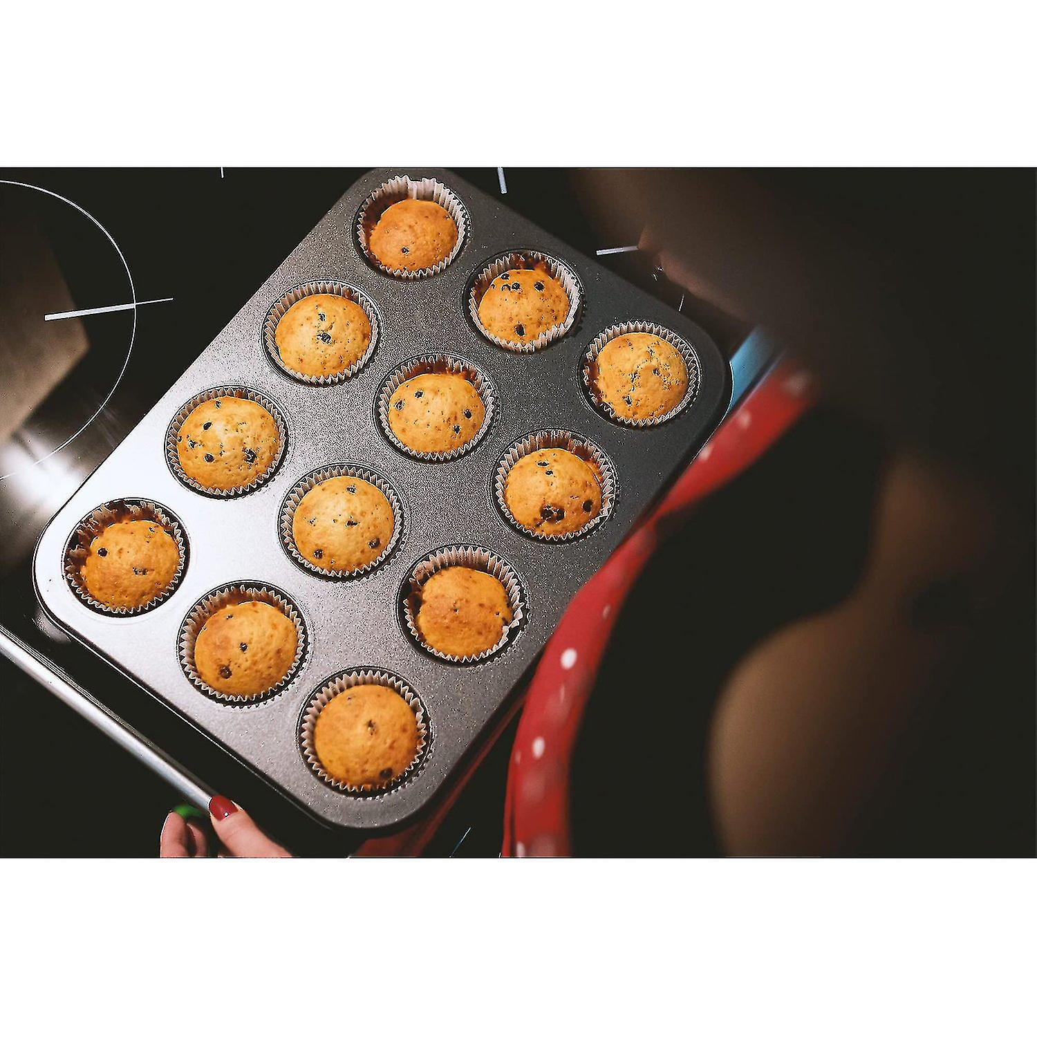 Doughnut Mould Non Stick Coating 12 Holes Carbon Steel Baking Tray For Cake Biscuit Bagel Sandwich M