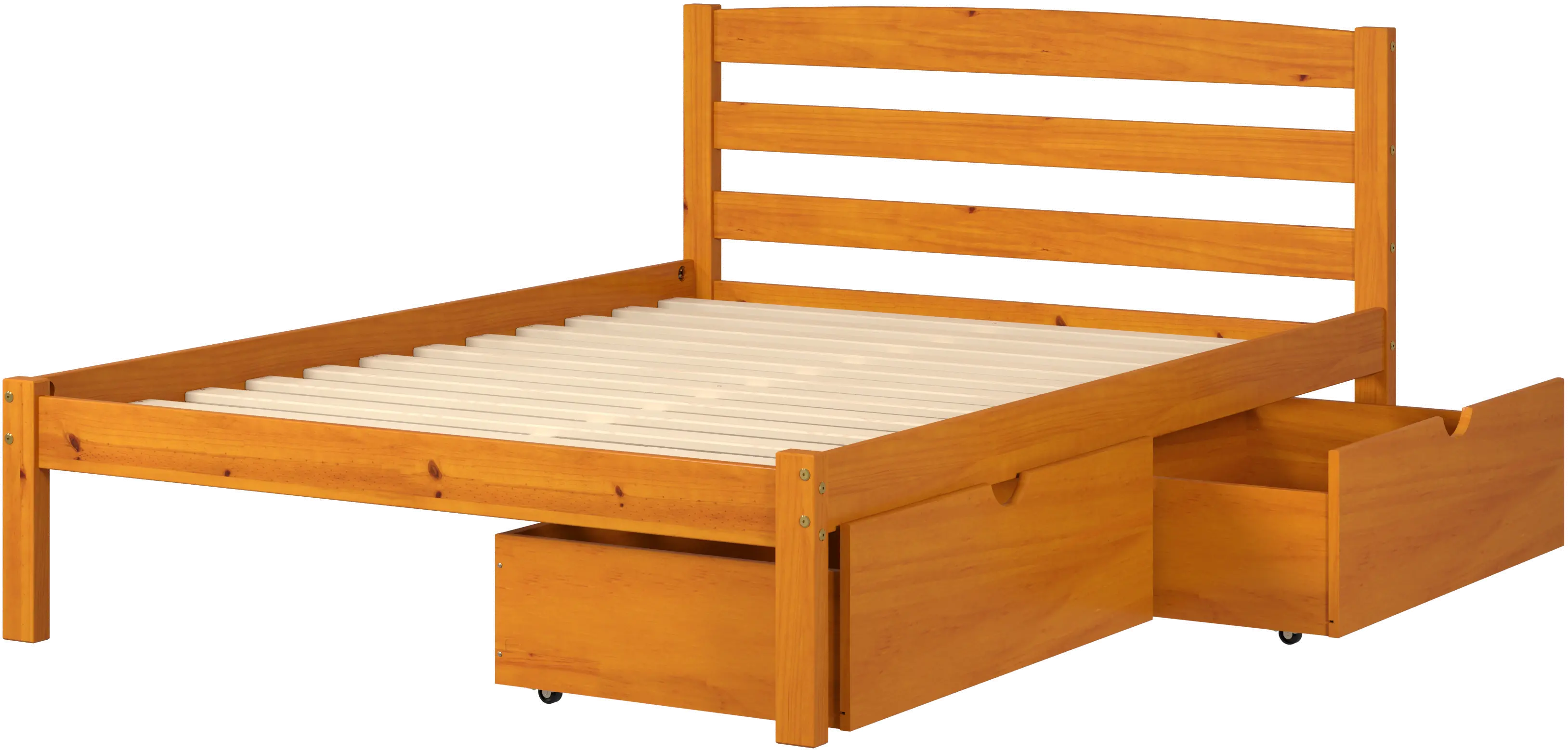 Econo Honey Full Bed with Storage Drawers