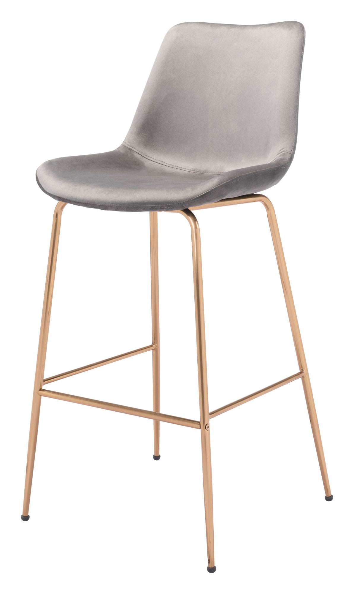 Bar Stool Chair Barstool， Steel Metal， Fabric， Gray Grey， Gold， Bar Kitchen Pub Cafe Bistro Hotel Restaurant Hospitality