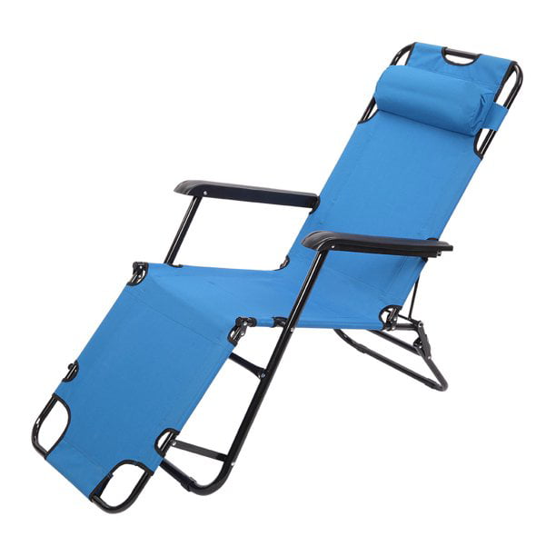 GOODWORLD Portable Extendable Outdoor Folding Reclining Chair Dual Purposes Lounge Recliners Home Patio Beach Chair