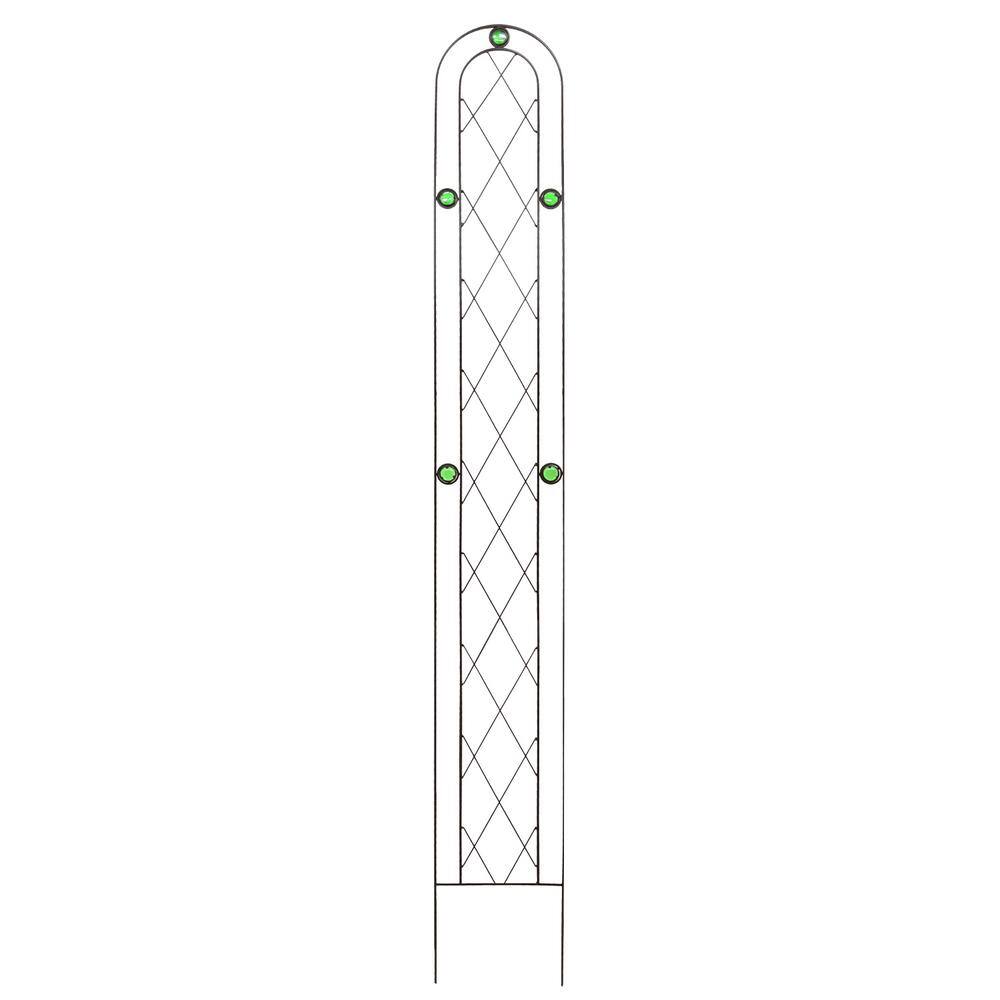 Arcadia Garden Products Emerald 72 in. x 10 in. Metal Trellis TR03