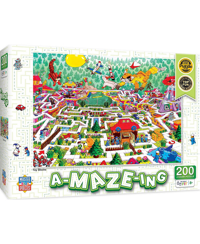 MasterPieces Puzzles A-Maze-ing - Toy Blocks 200 Piece Kids Jigsaw Puzzle